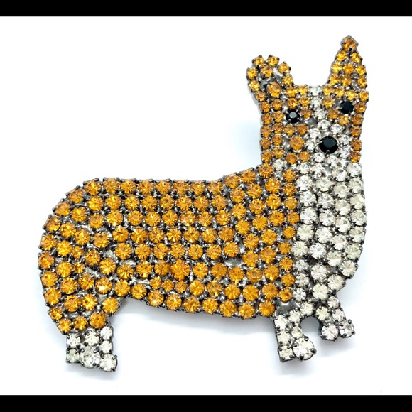 B & M von Walhof Jewelry - Classic Pembroke Welsh Corgie Brooch / Dog Pin